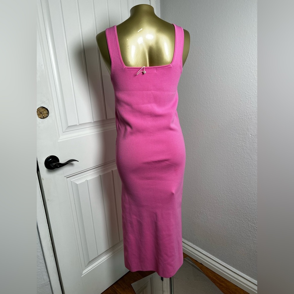 Meshki Squared Neck Bandage Midi Dress L - Picture 6 of 7